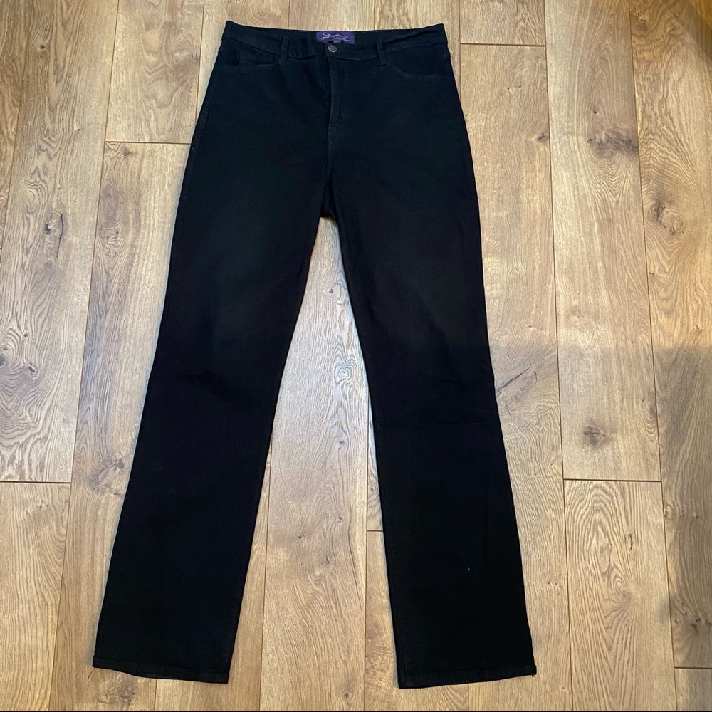 NYDJ Black Straight Leg Jeans 10